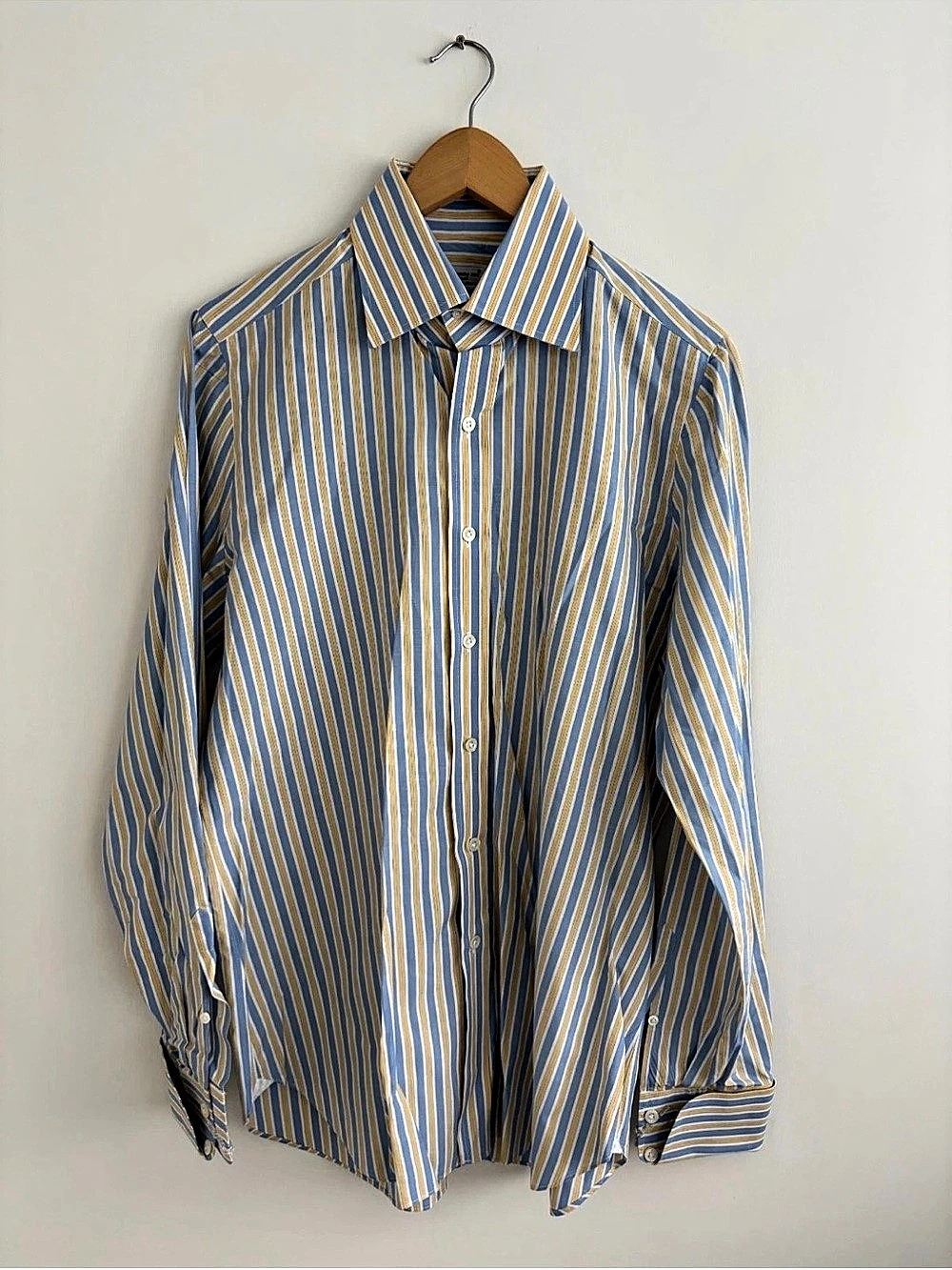 Finamore 1925 Finamore Napoli Striped Cotton Dress Shirt Size 40 (15 3/4)